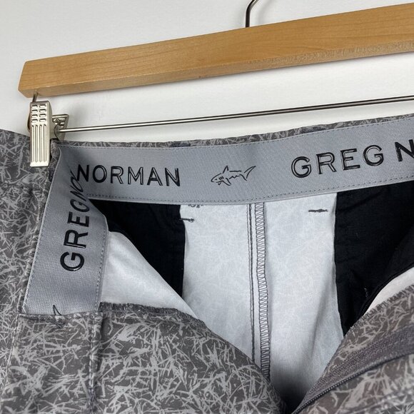 $55 Greg Norman Tasso Elba Men Gray Printed 10" Exclusive Cargo Shorts Size 32 - Picture 6 of 7